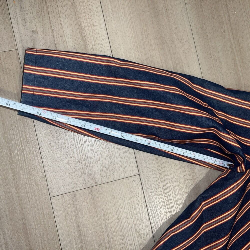 Vintage San Francisco Designer Striped Zip Jacket Gold Satin Lining Handmade USA - Picture 5 of 11